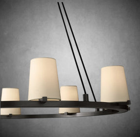 Paul Fabric Shade Round Chandelier 36" 48" 60″