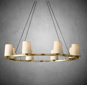 Paul Fabric Shade Round Chandelier 36" 48" 60″