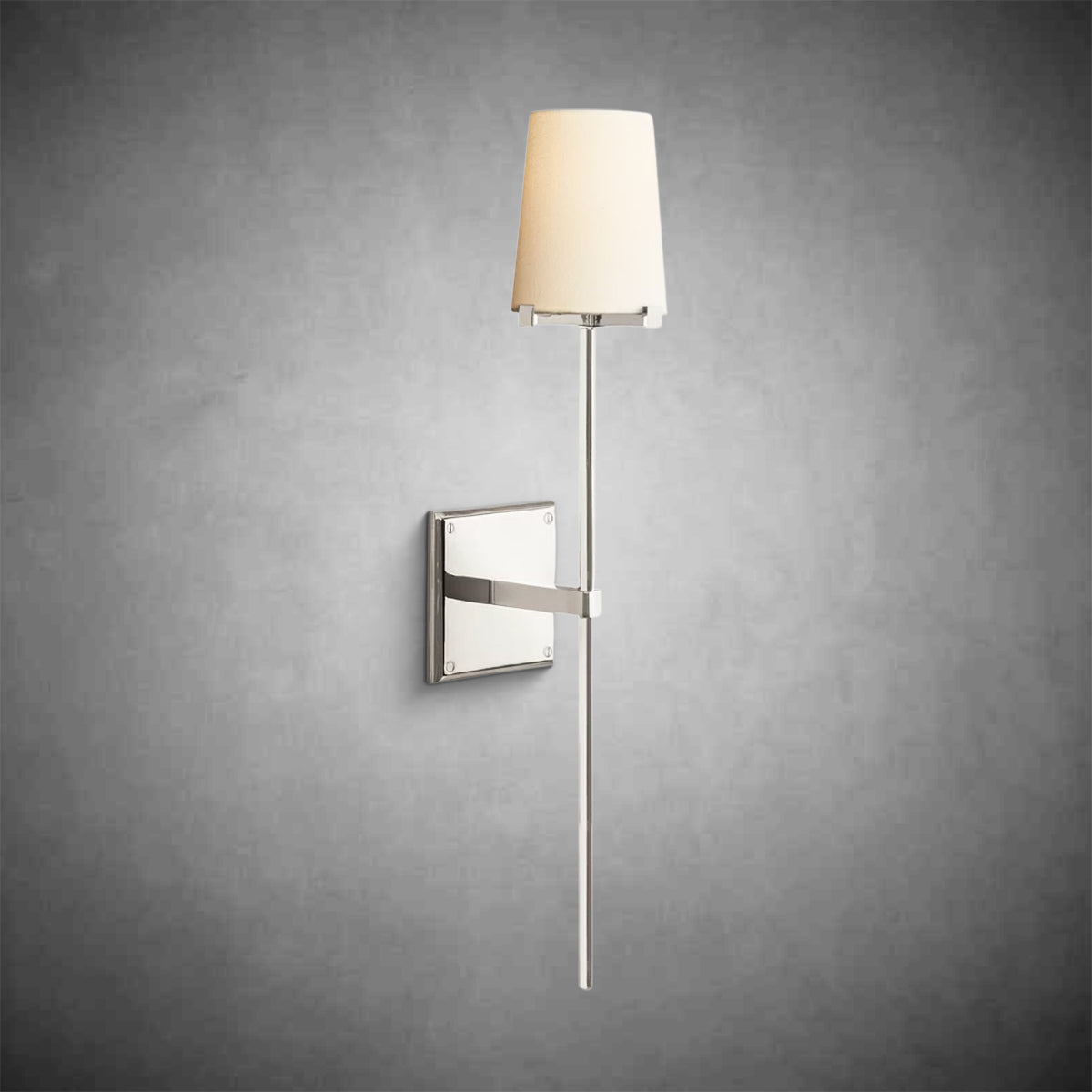 Paul Fabric Shade Torch Sconce