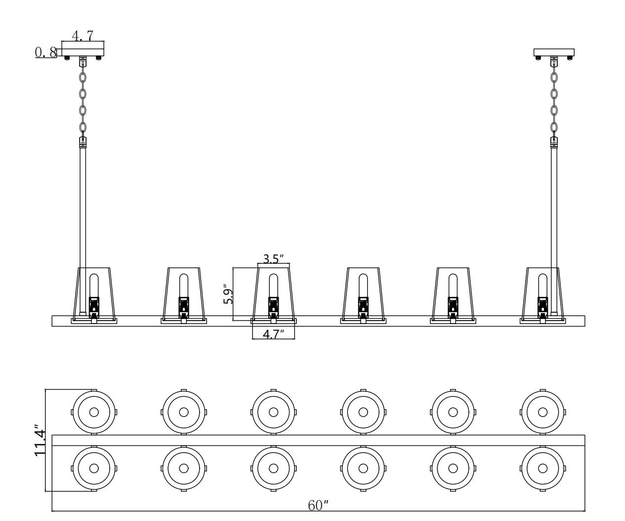 Paul Series Round Glass Chandelier