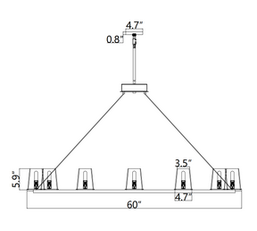 Paul Series Round Glass Chandelier