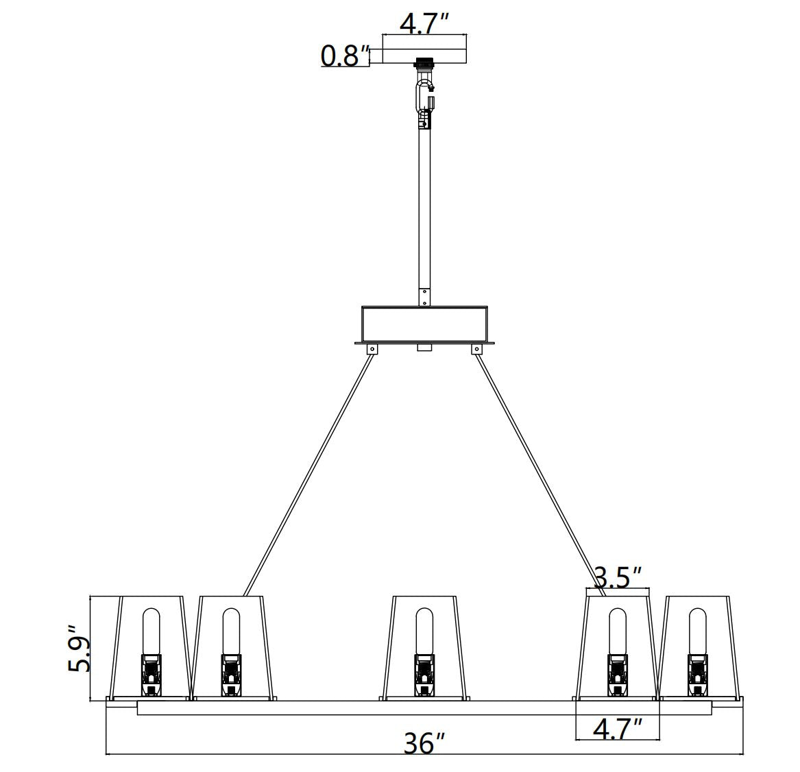 Paul Series Round Glass Chandelier