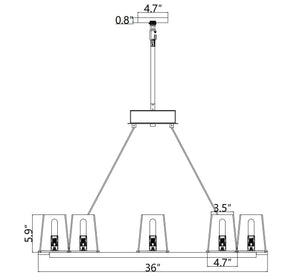 Paul Series Round Glass Chandelier