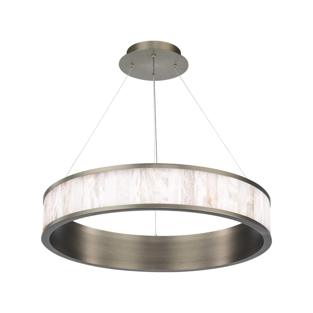 Alabaster Coliseo LED Round Chandelier 28''