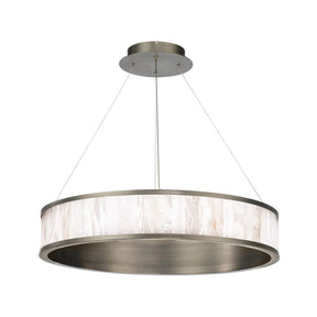 Modern  Alabaster Coliseo LED Round Chandelier 28''