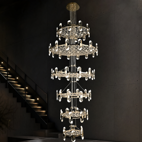 Pearl Net Modern Sculptural Ring Chandelier - main