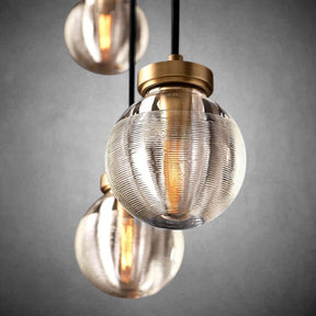 Pearl Shape Series Modern Glass Linear Chandelier Fixture