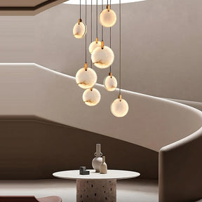 buyMoonshade Marble Disc Chandelier - Morsale