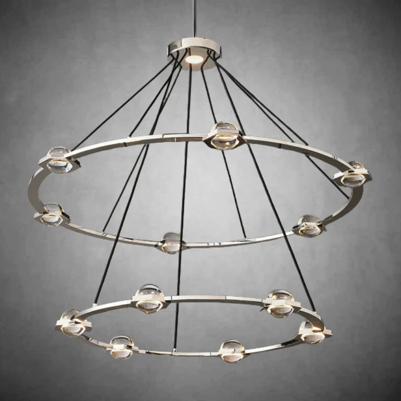 Planets 2-Tier Round Chandelier 48"