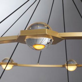 Planets 2-Tier Round Chandelier 60", Decoration Lamp