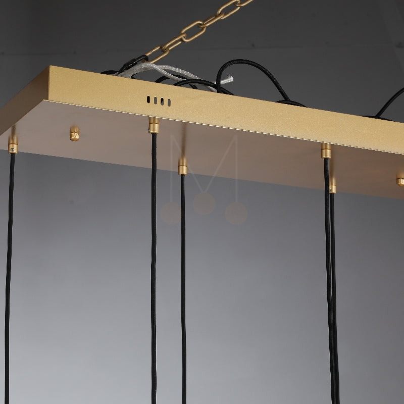 Planets Modern Linear Glass Chandelier W 54" 72''