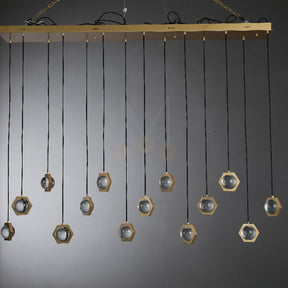 Planets Modern Linear Glass Chandelier W 54" 72''