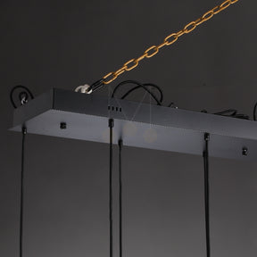 Planets Modern Linear Glass Chandelier W 54" 72''