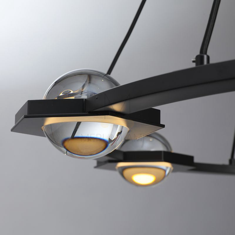 Planets Round Chandelier 36", Modern Lamp Fixtures