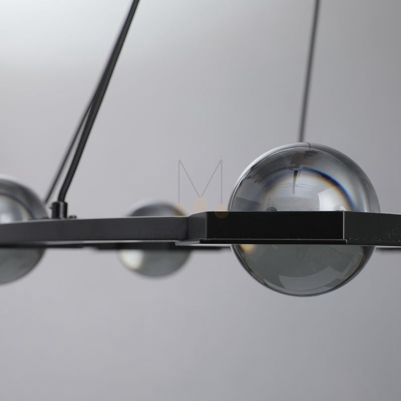 Planets Round Chandelier 36", Modern Lamp Fixtures