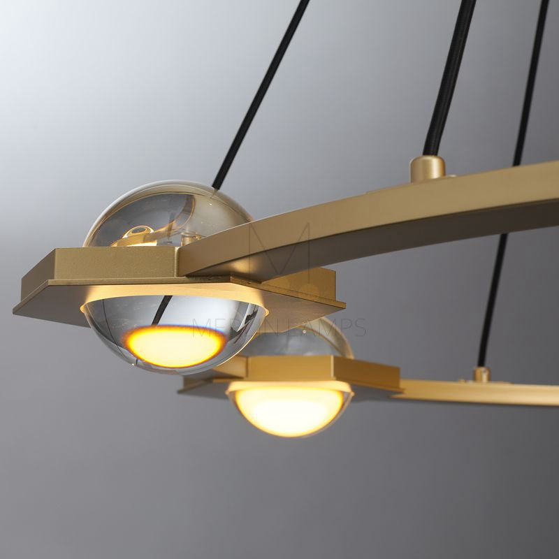 Planets Round Chandelier 36", Modern Lamp Fixtures