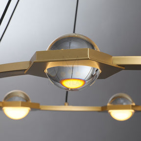 Planets Round Chandelier 36", Modern Lamp Fixtures