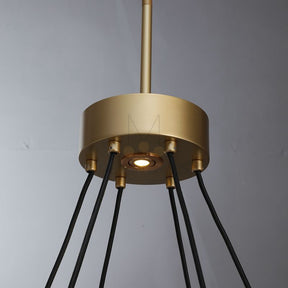 Planets Round Chandelier 36", Modern Lamp Fixtures