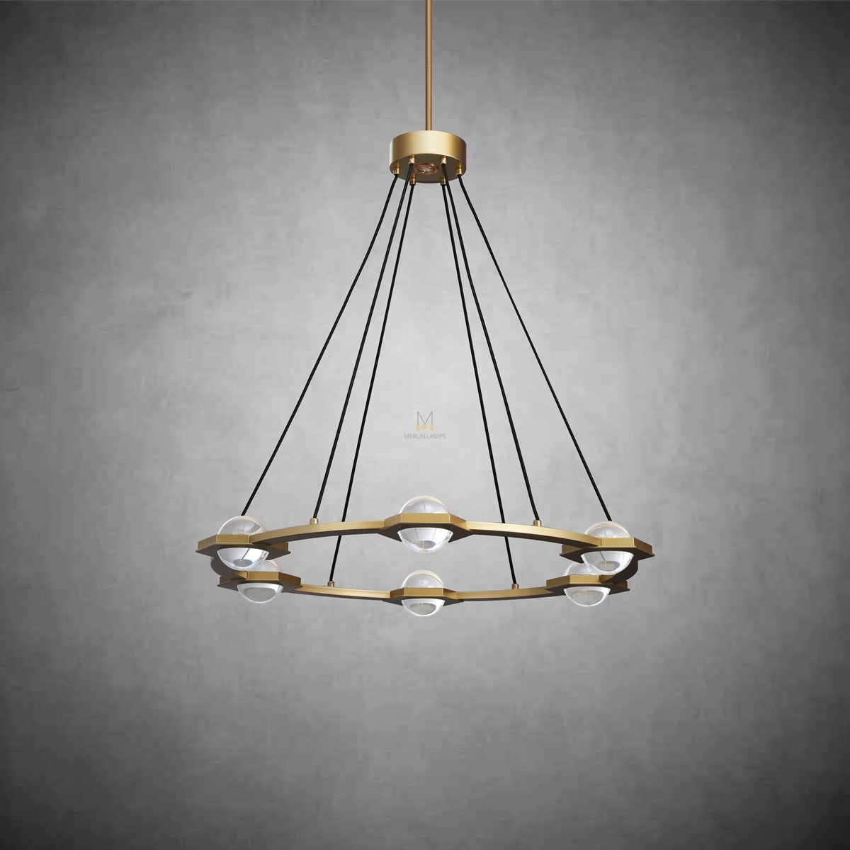 Planets Round Chandelier 48" LED Light