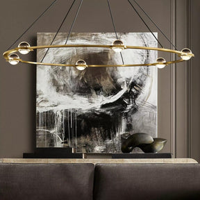 Planets Round Chandelier 48" LED Light