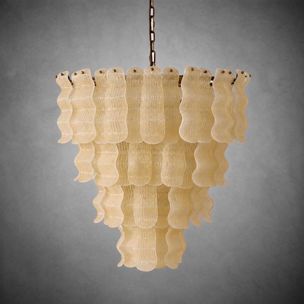Pollensa Wavy Glass Panel Chandelier