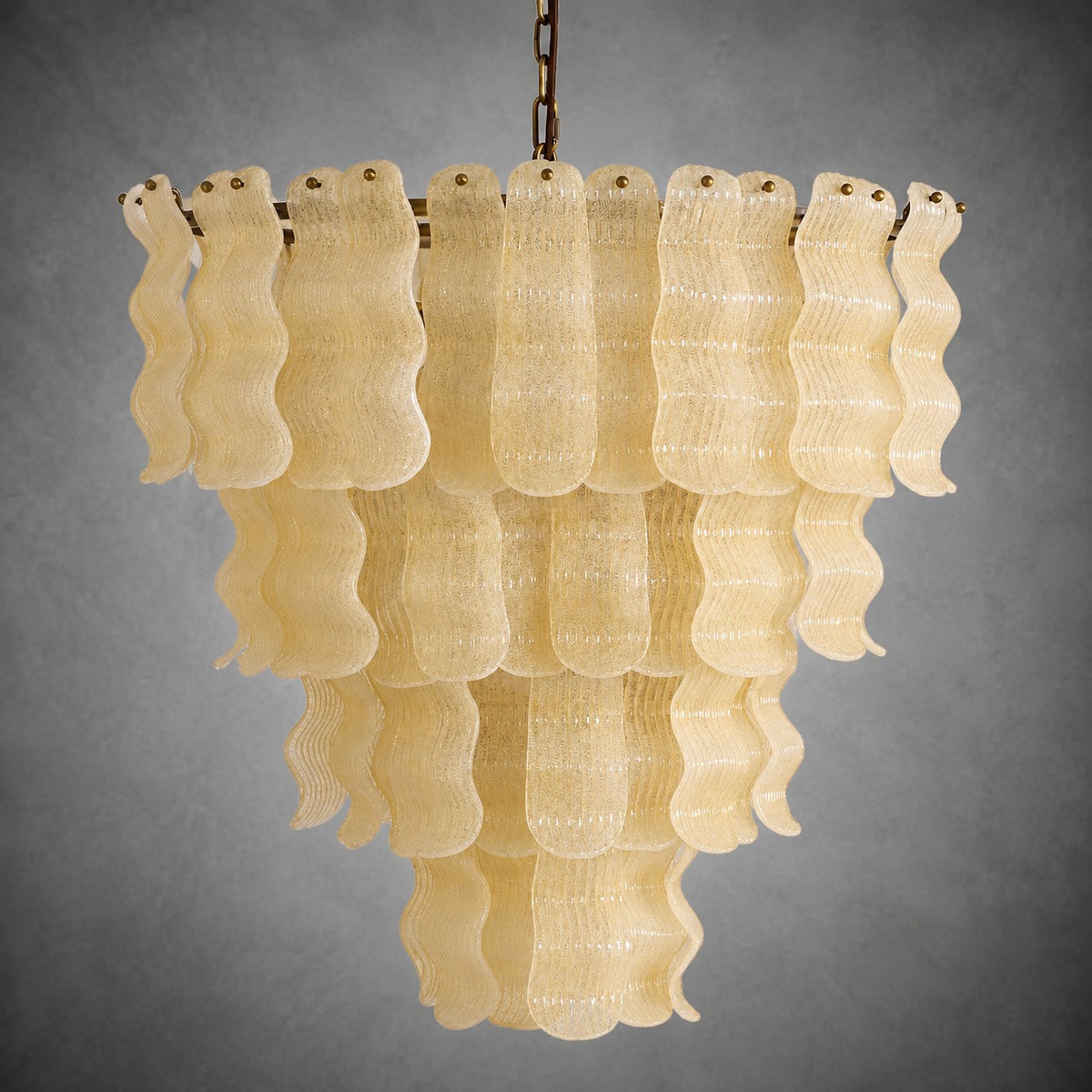 Pollensa Wavy Glass Panel Chandelier