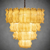 Pollensa Wavy Glass Panel Chandelier