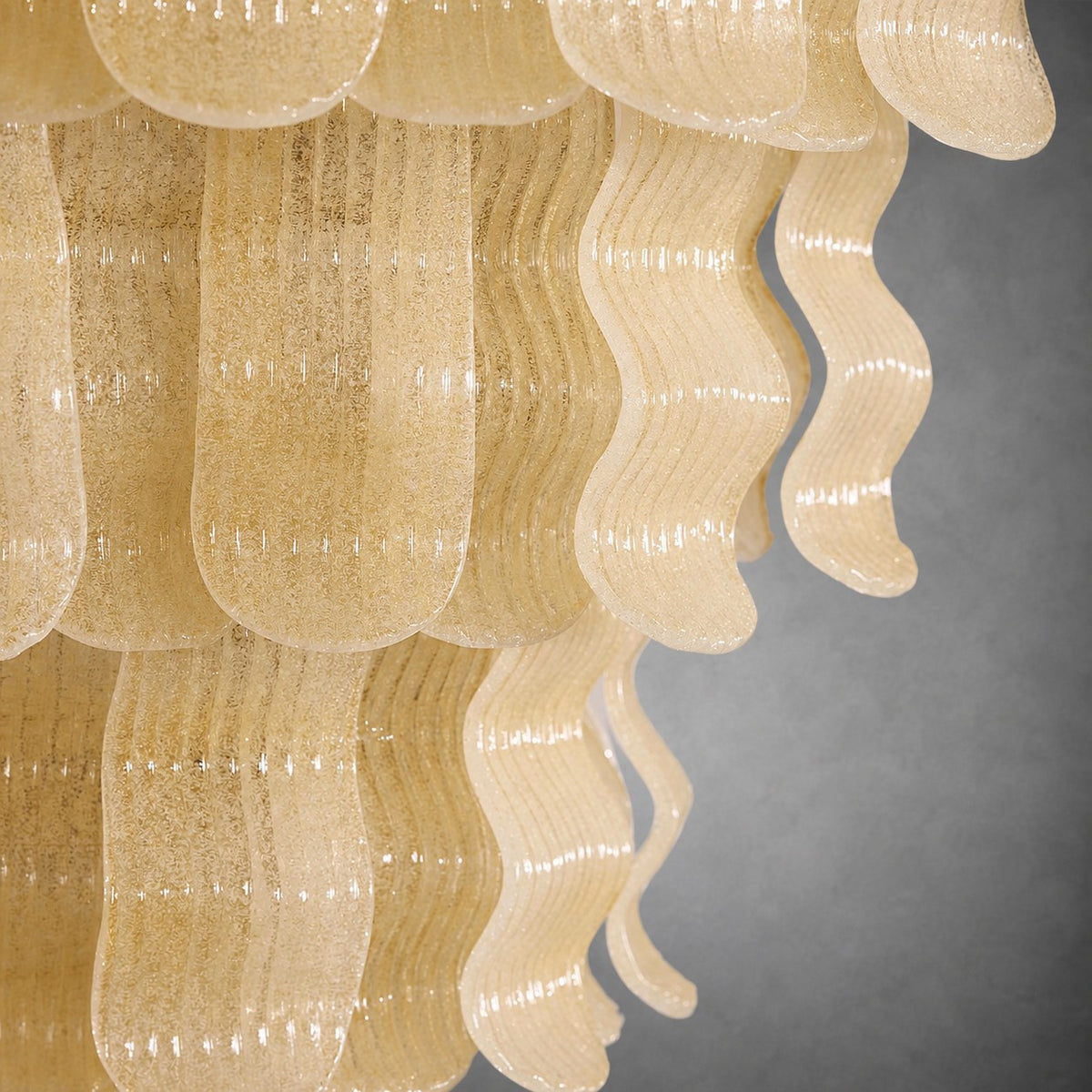 Pollensa Wavy Glass Panel Chandelier