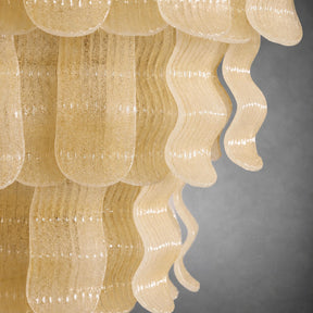 Pollensa Wavy Glass Panel Chandelier