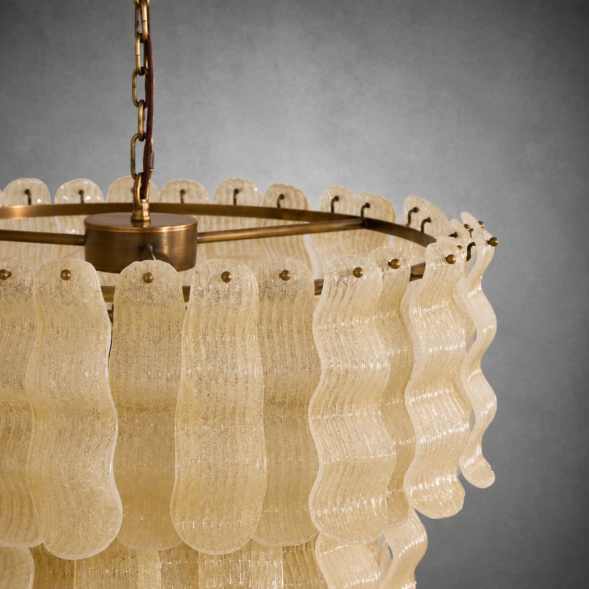 Pollensa Wavy Glass Panel Chandelier