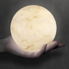 Post Modern Alabaster Globe Ceiling Pendant Light, Alabaster Chandelier Over Dining Table - 19 BallsBlushlighting