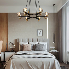 Brass,post-modern,industrial style, bulb, light luxury, 6 heads, glass, 8 heads,chandeliers, branch, pendants, Lyfairs, living room. bedroom, dining room, light,