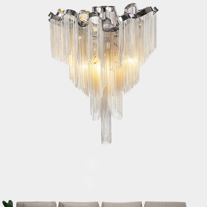 Tassel Aluminum Chain Ceiling Lighting