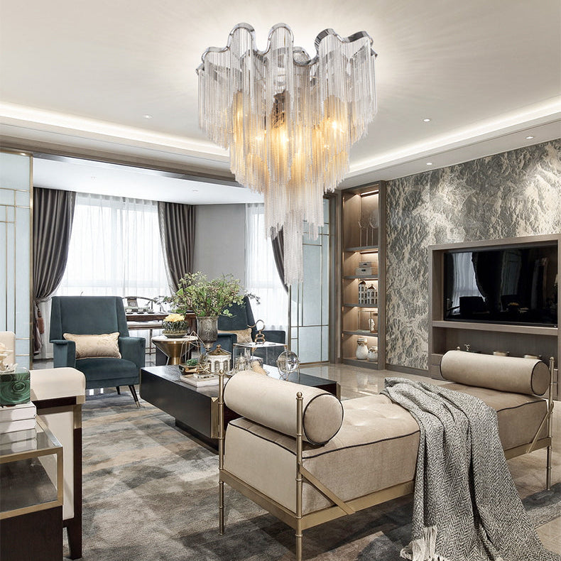 Tassel Aluminum Chain Ceiling Lighting
