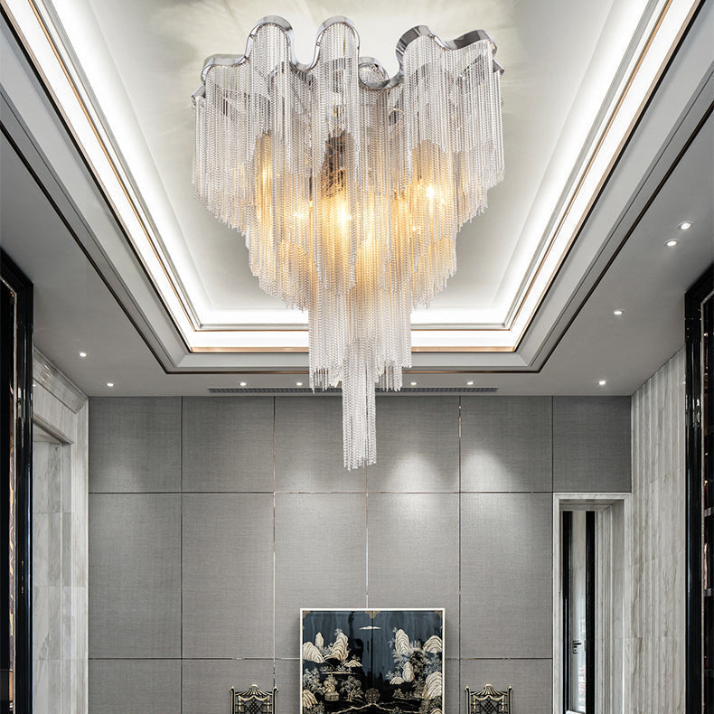 Tassel Aluminum Chain Ceiling Lighting