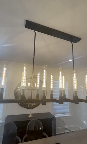 Pulse Candlestick Glass Linear Chandelier