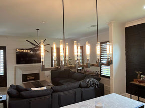 Pulse Candlestick Glass Linear Chandelier