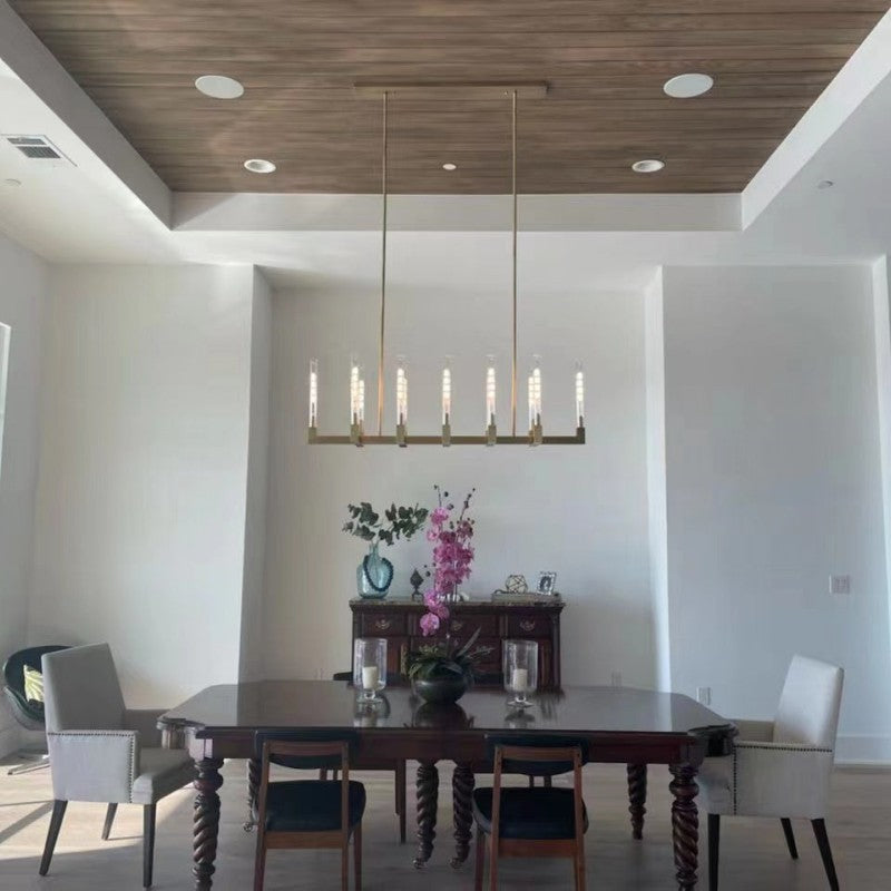 Pulse Candlestick Glass Linear Chandelier