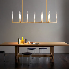 Pulse Candlestick Glass Linear Chandelier
