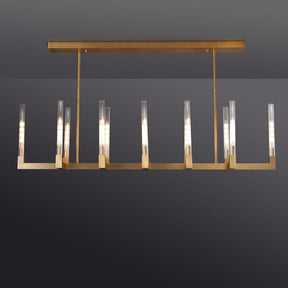Pulse Candlestick Glass Linear Chandelier