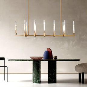 Pulse Candlestick Glass Linear Chandelier
