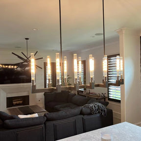 Pulse Candlestick Glass Linear Chandelier