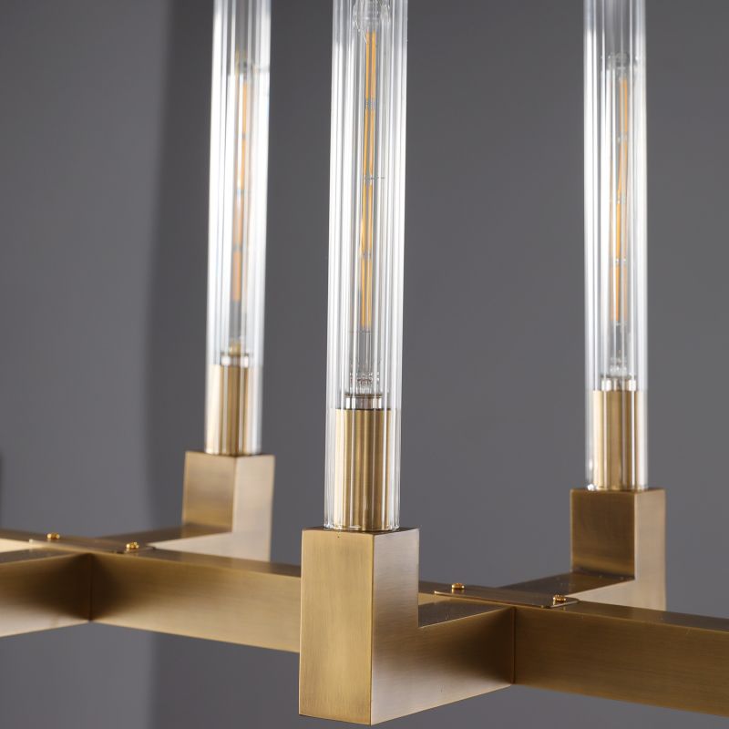 Pulse Candlestick Glass Linear Chandelier