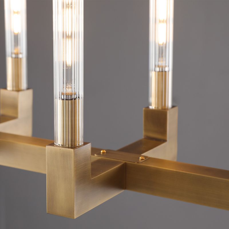 Pulse Candlestick Glass Linear Chandelier