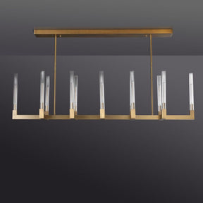 Pulse Candlestick Glass Linear Chandelier