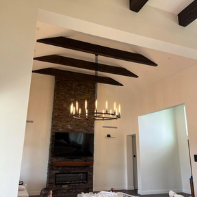 Pulse Candlestick Glass Round Chandelier