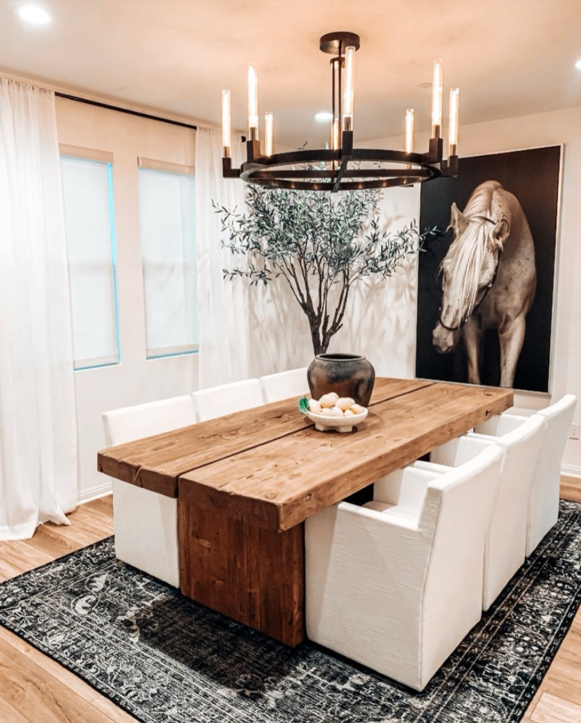 Pulse Candlestick Glass Round Chandelier