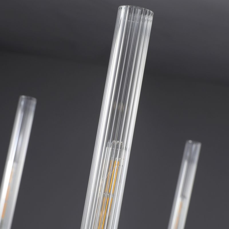 Pulse Candlestick Glass Round Chandelier