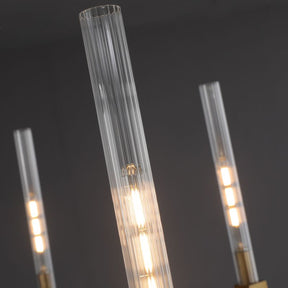 Pulse Candlestick Glass Round Chandelier