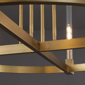 Pulse Candlestick Glass Round Chandelier